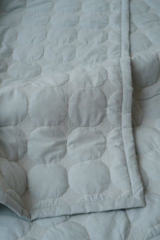 Zen Baby Blue Quilted Bedding Set