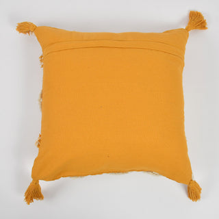 Yellow Multi Diamond Tufted Zigzag Cushion Cover