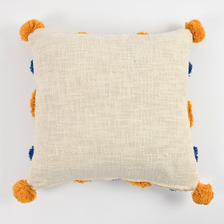 Yellow Blue Diamond Tufted Cushion Cover