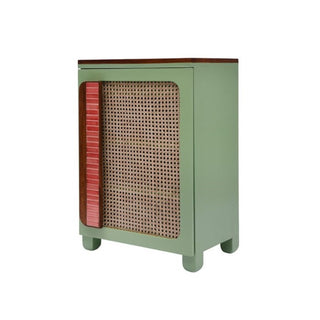 Tropico Cane Single Door Cabinet