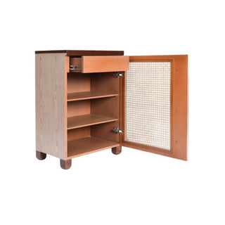 Cocoa Cane Single Door Cabinet