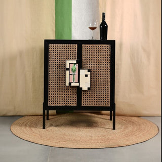 "Gobleto Cane  Bar Cabinet "