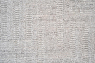 White Gold Wool & Silk Rug