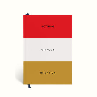 Nothing without Intention, Journal, Plain Notebook, Ruled Notebook, Dotted Notebook, Bullet Journal, Personalised Notebook, Diary Notebook, Customisable Notebook, Diary, The Muddy Jumpers