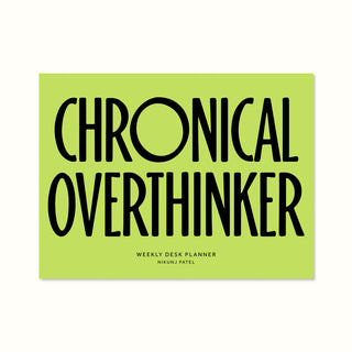 Overthinker, Chronical Overthinker, Typographic Cover, Typography, Beach Illustration, People on vacation Illustration, Sunset Illustration, Weekly Overview, Daily Planners, Personalised Planner, Productivity Planner, Journals and Planners, Planners and Journals, Journal Book Diary, To-Do, Weekly Planner, Desk Planner, Undated Planners, The Muddy Jumpers, Habit Tracker, Meal Planner