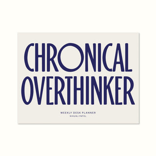 Overthinker, Chronical Overthinker, Typographic Cover, Typography, Weekly Overview, Daily Planners, Personalised Planner, Productivity Planner, Journals and Planners, Planners and Journals, Journal Book Diary, To-Do, Weekly Planner, Desk Planner, Undated Planners, The Muddy Jumpers, Habit Tracker, Meal Planner