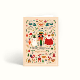Nutcracker, Mistletoe, Christmas Card, Typography Card, Illustrated Card, Hand lettering Card, Greeting Card, Personalised Card, Seasons Greetings
