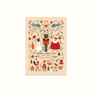 Nutcracker, Mistletoe, Christmas Card, Typography Card, Illustrated Card, Hand lettering Card, Greeting Card, Personalised Card, Seasons Greetings