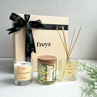 Reed Diffuser, Soy Candle, Wax Melts Gift Set