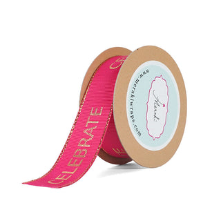 Celebrate- Gold Foiled Ribbon