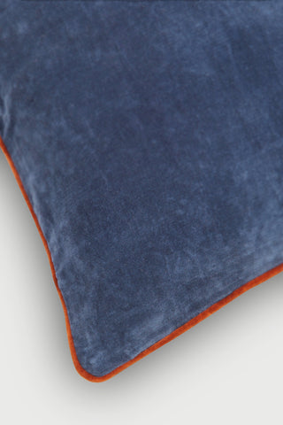 Glow Cobalt Blue Velvet Cushion Cover