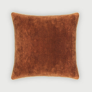 Glow Burnt Orange Velvet Cushion Cover