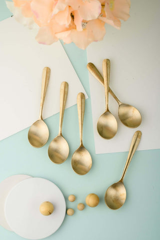Bronze Spoon Set / Cutlery Set - 6 Pc