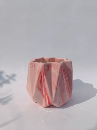 Ceramic Tickle-Me Diamond Planter | Candy Pink