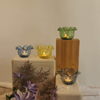 Handblown Glass Aria Votive Tea Light