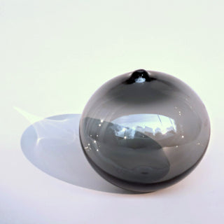 Art Glass Hand Blown Sphere - Alluring Grey