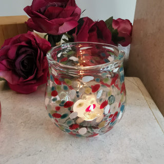 Handblown Glass IRA Votive Tea Light