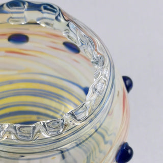 Jeweled Moroccon  Art Glass  Bowl /Vase