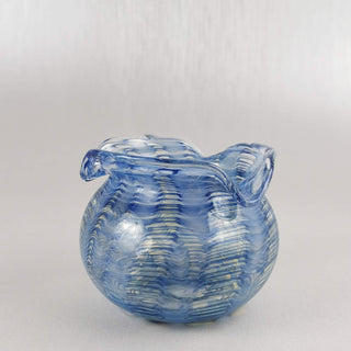 Art Glass  Bowl /Vase Blue wave Erica