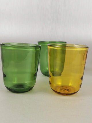 Handmade  Tumbler Glass - Emerald  Alchemy (single glass)