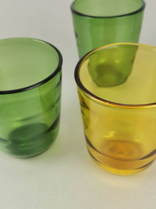 Handmade  Tumbler Glass - Emerald  Alchemy (single glass)