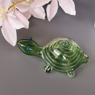 Good Luck Glass Turtles- Jade