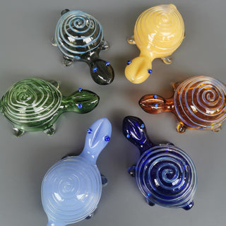 Good Luck Glass Turtles- Grey