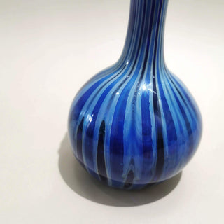 Murano Glass Style Vase- Blue Hues