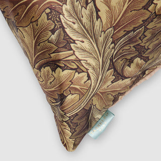 Autumn Leaves Modern Chic Designer Crushed Velvet Cushion Cover (Colour: Bronze Size: 16 inch x 16 inch (40cm X 40cm))