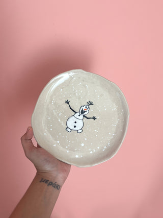 Snowman Illustration 7" Ceramic Plate