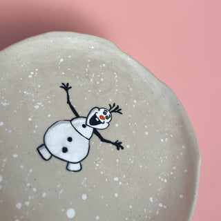 Snowman Illustration 7" Ceramic Plate