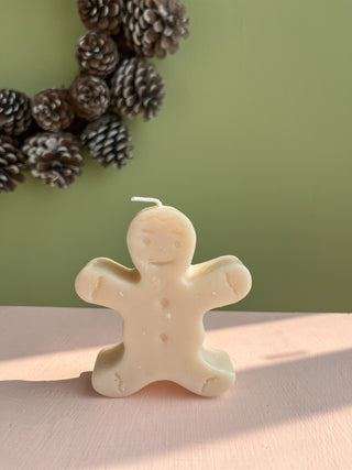 Festive Gingerbread Candle