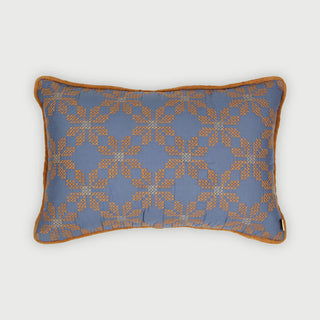 Daisy Azure Oblong Cushion Cover