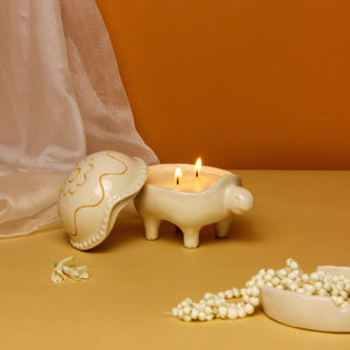 Ceramic Turtle Candle