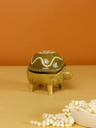 Ceramic Turtle Candle