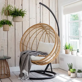 The Ivah hanging chair with stand