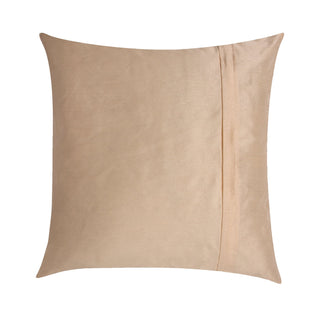 Golden Flower Modern Chic Designer Crushed Velvet Cushion Cover (Colour: Bronze Size: 16 inch x 16 inch (40cm X 40cm))