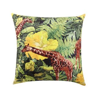 Multicolour Jungle Collection Fabric Cushion Cover Set (4 Piece, Blue and White -3X16 ix 16 inch - 1x18 x12inch)