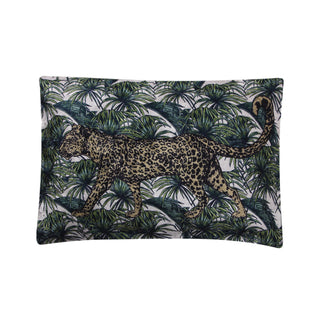 Multicolour Jungle Collection Fabric Cushion Cover Set (4 Piece, Blue and White -3X16 ix 16 inch - 1x18 x12inch)