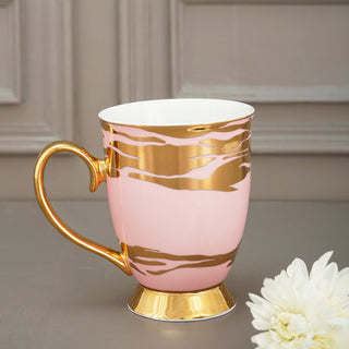 "  Limited Edition Pink Golden Starburst, New Bone China Mug"