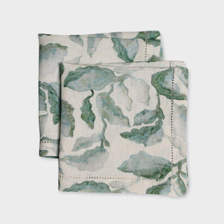 Cascade Teal Linen Table Napkins | Set of 2