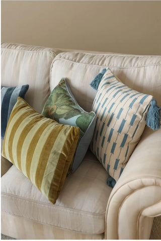 Iris Teal Cushion Cover
