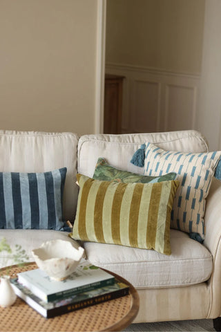 Iris Teal Cushion Cover