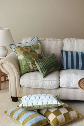 Tulip Light Blue Oblong Cushion Cover