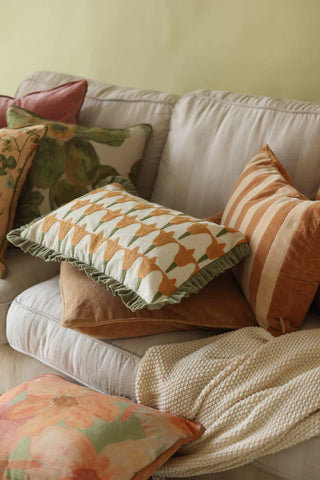 Tulip Peach Oblong Cushion Cover