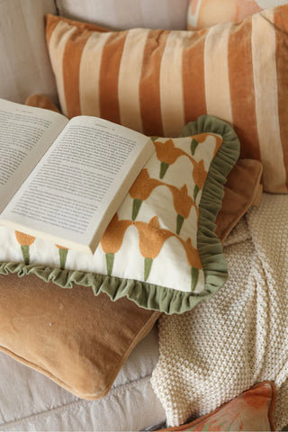 Tulip Peach Oblong Cushion Cover