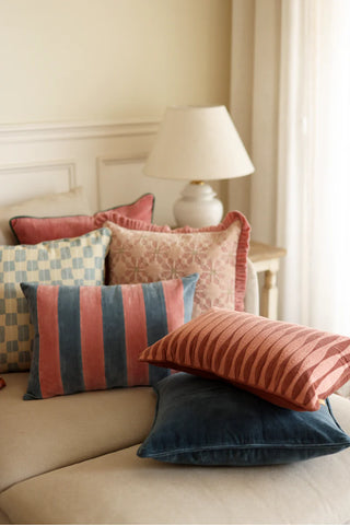 Ripple Rhubarb Oblong Cushion Cover