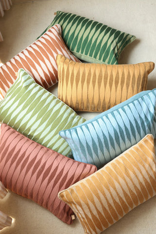 Ripple Eucalyptus Oblong Cushion Cover