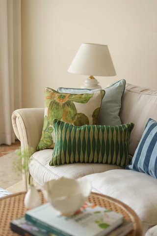 Ripple Eucalyptus Oblong Cushion Cover