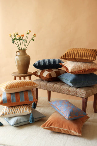 Ripple Tan Brown Oblong Cushion Cover